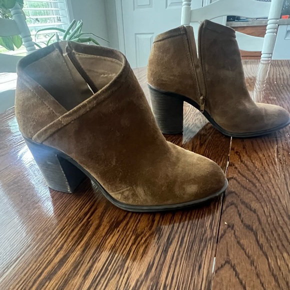 Brown Suede Ankle Boots - Picture 1 of 3